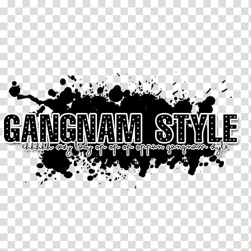 , Gangnam Style text transparent background PNG clipart