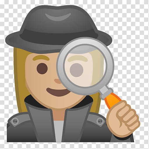 Detective Emoji, Private Investigator, Noto Fonts, Cartoon, Construction Worker, Finger, Headgear, Hat transparent background PNG clipart