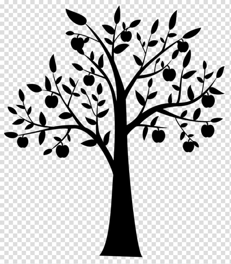 Black And White Flower, Black And White
, Big, Drawing, Tree, Branch, Leaf, Plant transparent background PNG clipart