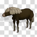 Spore creature Icelandic Horse , brown horse D illustration transparent background PNG clipart