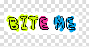 Super de recursos, bite me text transparent background PNG clipart