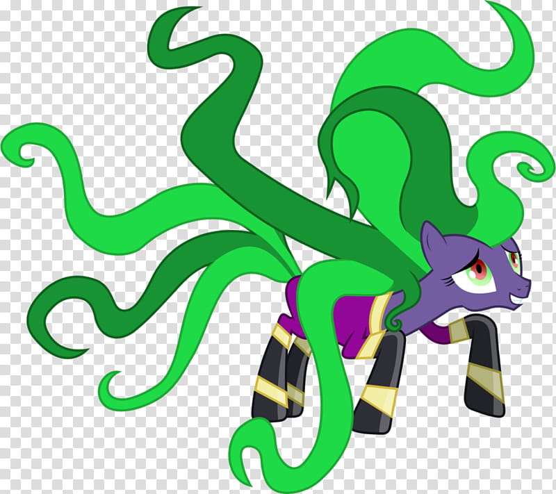 The Mane-iac, purple and green cat art transparent background PNG clipart