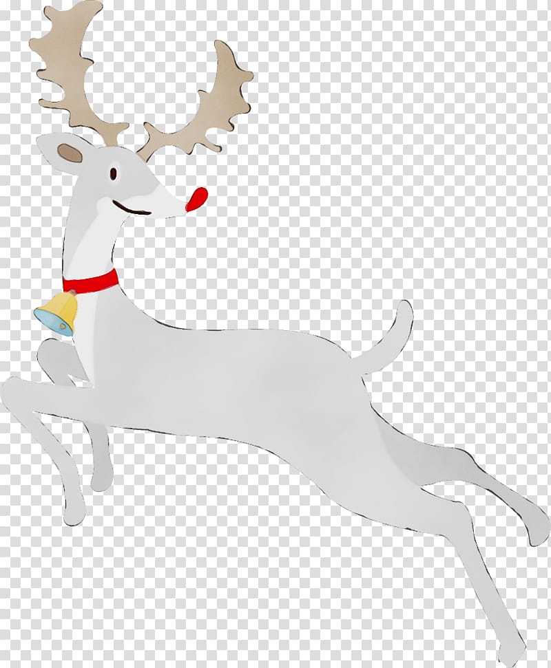 Reindeer, Watercolor, Paint, Wet Ink, Antler, Tail, Whippet, Animal Figure transparent background PNG clipart