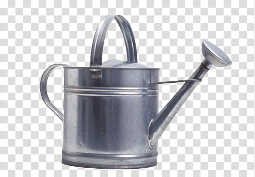 gray metal watering can transparent background PNG clipart