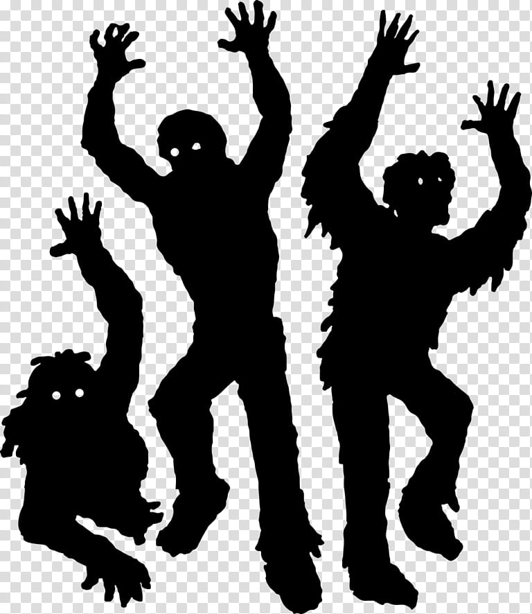 Zombie, Zombie Survival Guide, Silhouette, Zombie Walk, Drawing, Night Of The Living Dead, Horror, Youth transparent background PNG clipart