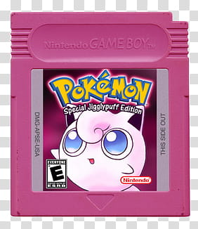 AESTHETIC GRUNGE, Nintendo GameBoy Pokemon special jigglypuff edition cartridge transparent background PNG clipart