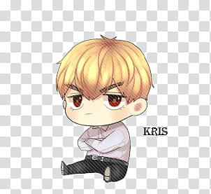 EXO Kris Chibi, male character transparent background PNG clipart