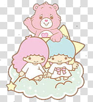 Iconos Little Twin Stars, Kiki and Lala Carebear transparent background PNG clipart