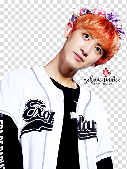EXO Chanyeol  EXOrDIUM in Seoul, man wearing white and black shirt transparent background PNG clipart