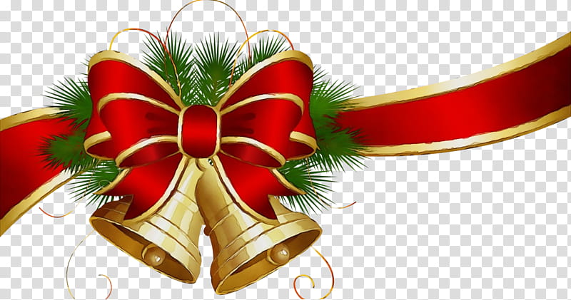 HD Two Silver Christmas Decorated Bells PNG