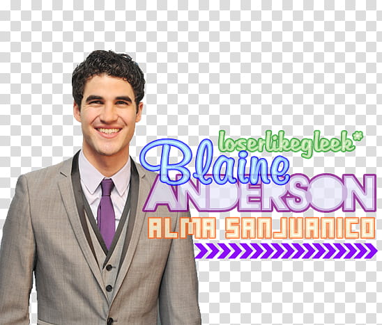 para los hermosos gleeks, Blaine Anderson screenshot transparent background PNG clipart