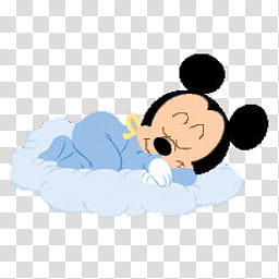 mickey and minnie mouse, Mickey Mouse sleeping on mat transparent background PNG clipart