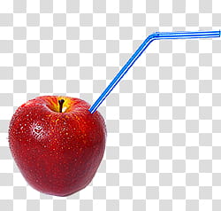fruit , straw inside apple fruit transparent background PNG clipart