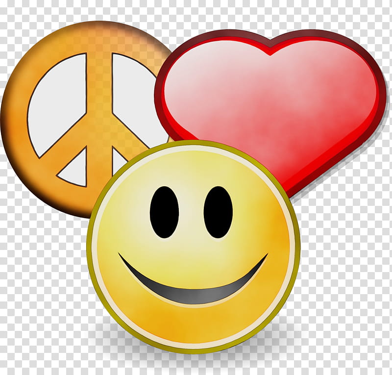 Peace And Love, Watercolor, Paint, Wet Ink, Smiley, Peace Symbols, Happiness, Emoticon transparent background PNG clipart