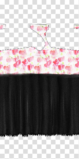 Desire Dress V, pink and black floral textile transparent background PNG clipart