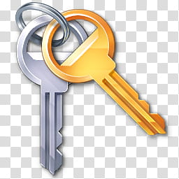 Windows Live For XP, two silver and gold keys transparent background PNG clipart