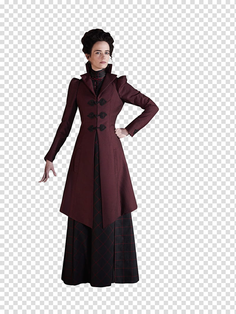 Penny Dreadful , woman wearing brown and black dress transparent background PNG clipart