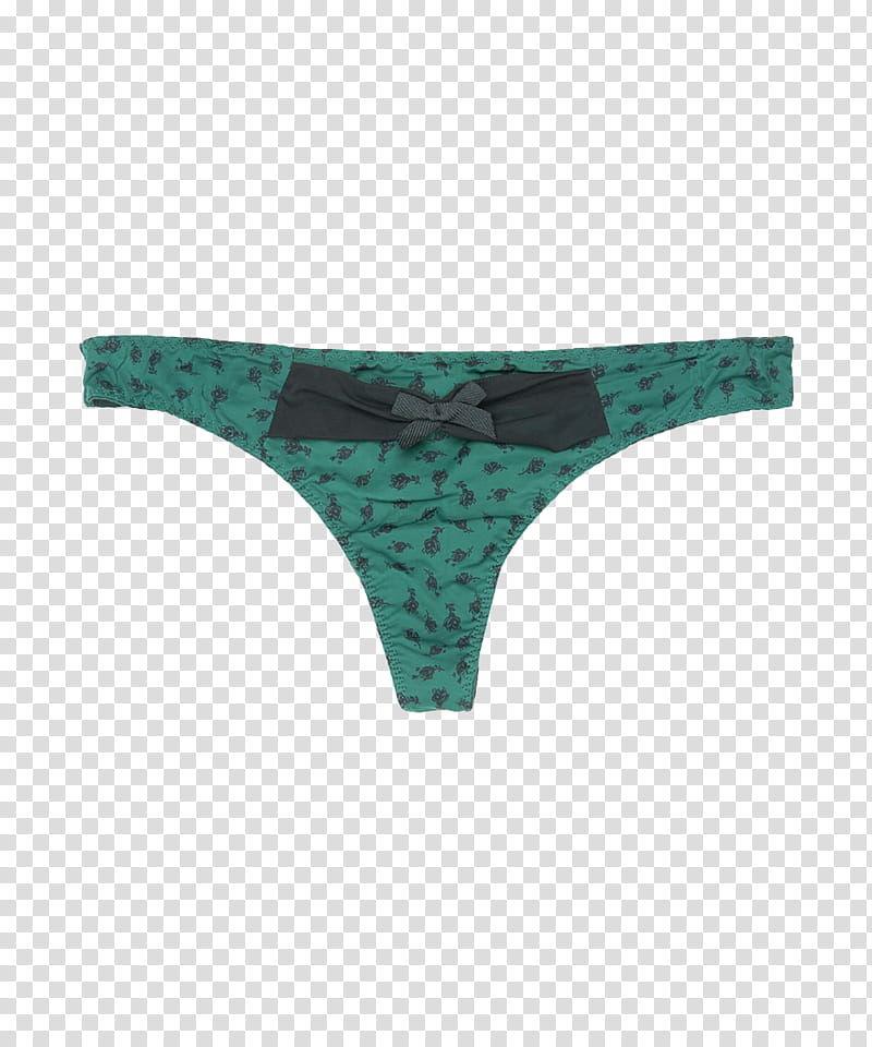 green and black floral panties transparent background PNG clipart