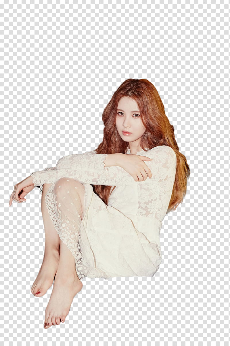 Seohyun Holler Concept, woman wearing white dress transparent background PNG clipart