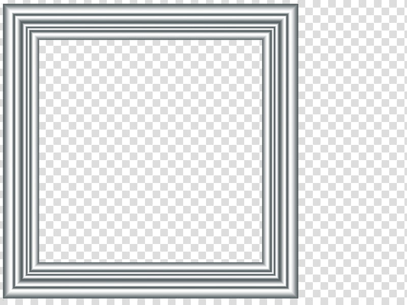silver frame, square gray frame art transparent background PNG clipart