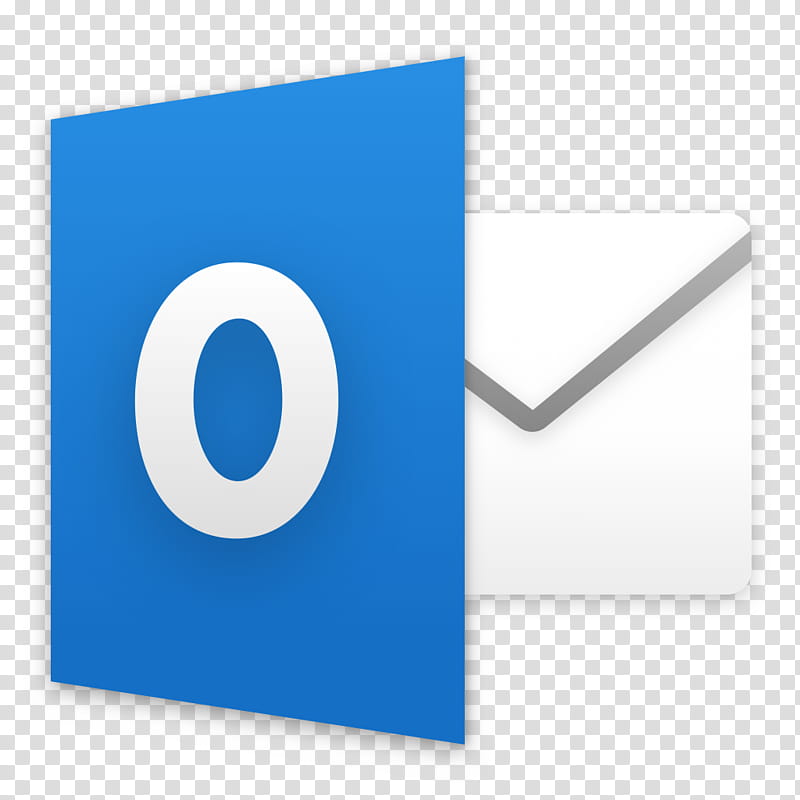 Microsoft Office for macOS, blue and white envelope icon screenshot transparent background PNG clipart