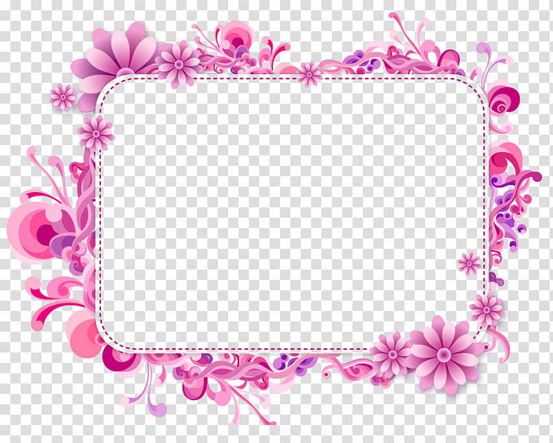 SHARE, square pink floral frame illustration transparent background PNG clipart