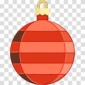 Christmas ornament, Watercolor, Paint, Wet Ink, Red, Orange, Holiday Ornament, Christmas Decoration transparent background PNG clipart thumbnail