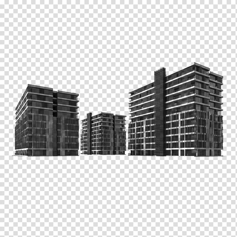 3d building silhouette