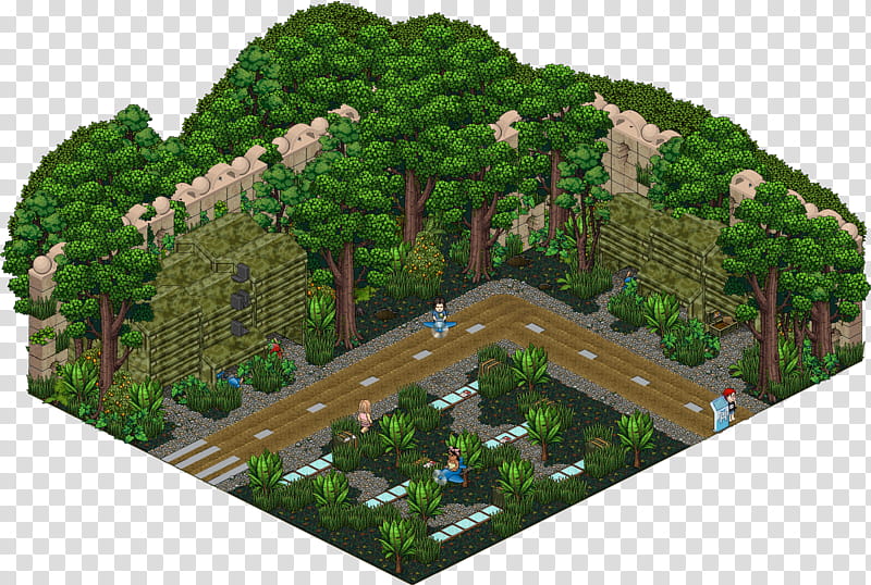 Habbo, Game, Biome, Tree, Garden, Urban Design, Landscape, Land Lot transparent background PNG clipart