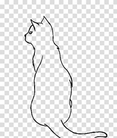 Simple Cat Lineart, black cat illustration transparent background PNG clipart