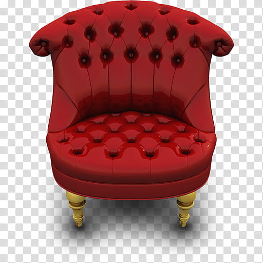 HermOso de muebles, red leather chair transparent background PNG clipart