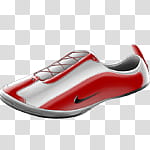fashion shoes icons, , unpaired white and red Nike sneaker transparent background PNG clipart