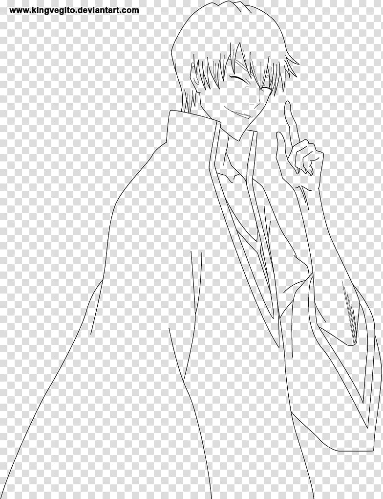 Gin Ichimaru Lineart transparent background PNG clipart