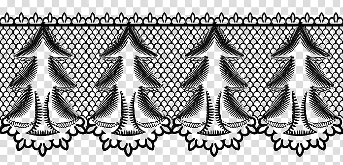 black ink line art drawing of fern trees transparent background PNG clipart