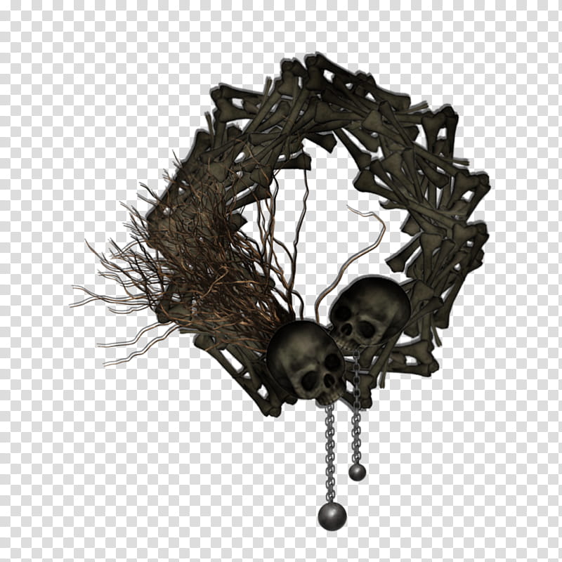 Christmas Tree Art, Gothic Art, Skull, Gothic Architecture, Christmas Day, Wreath, Leaf, Interior Design transparent background PNG clipart