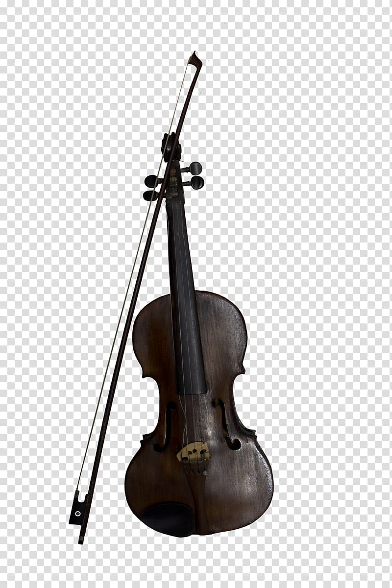 Violin, brown violin with bow transparent background PNG clipart