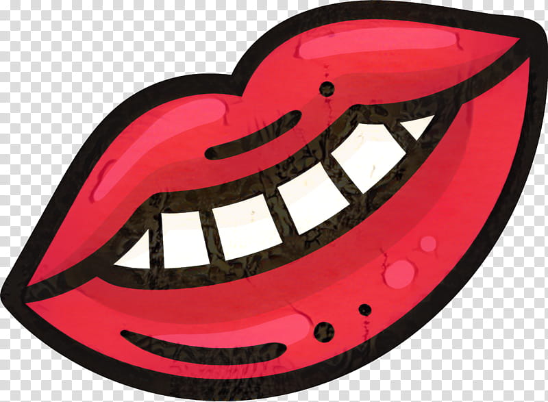 Lips, Smile, Cartoon, Drawing, Sticker, Twisty The Clown, Screentone, Pink transparent background PNG clipart