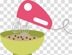 Pretty s, pink hand mixer and bowl artwork transparent background PNG clipart