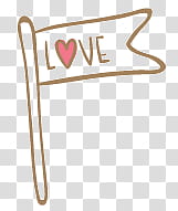 Too Love AmberTutoss, Love flaglet illustration transparent background PNG clipart