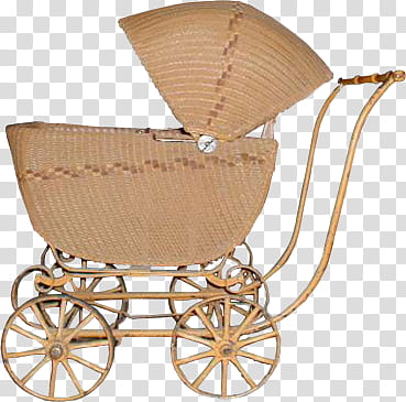 Various , brown wicker bassinet stroller transparent background PNG clipart