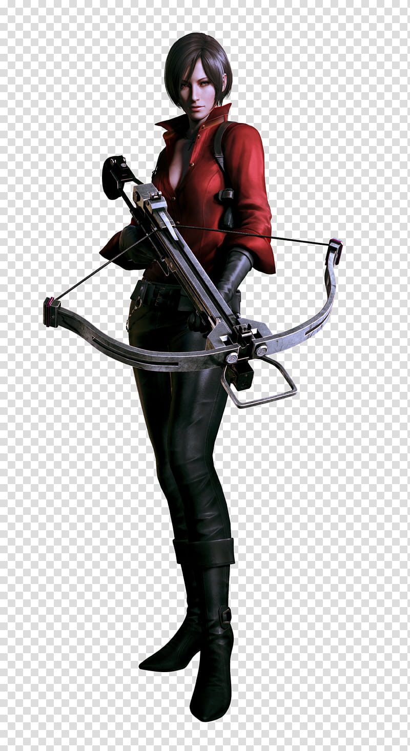 RE ADA WONG Professional Render, black and red compound bow transparent background PNG clipart
