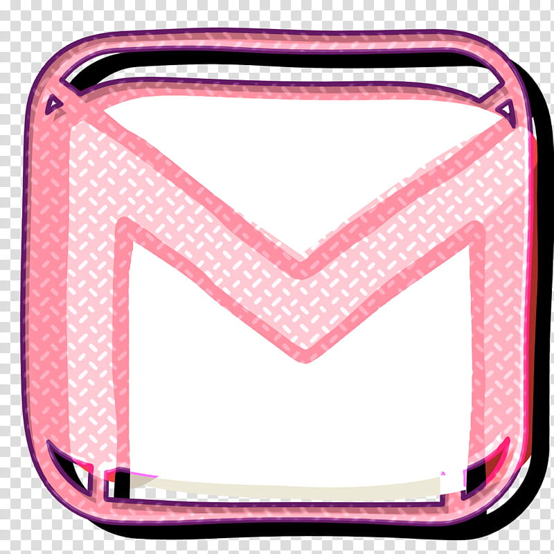 communication icon contact icon email icon, GMAIL ICON, Letter Icon, Media Icon, Message Icon, Pink, Line transparent background PNG clipart