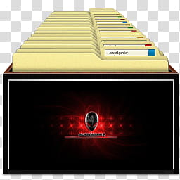 jSerlinArt Custom Library Folders, alienware  (x) icon transparent background PNG clipart