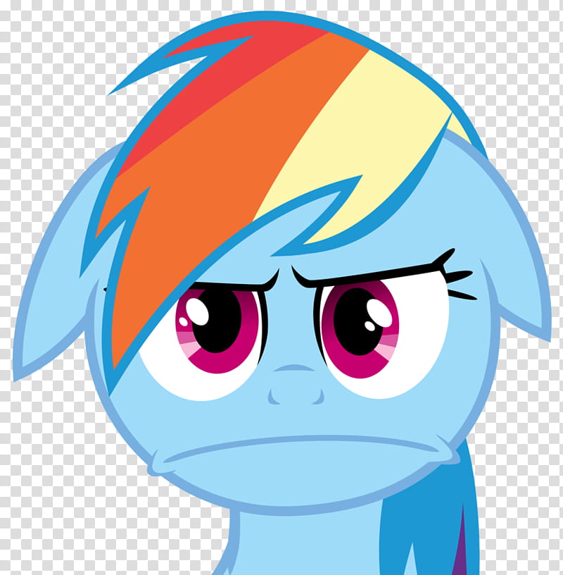 Rainbow Dash getting angry (S E) [svg ], blue and orange My Little Pony transparent background PNG clipart