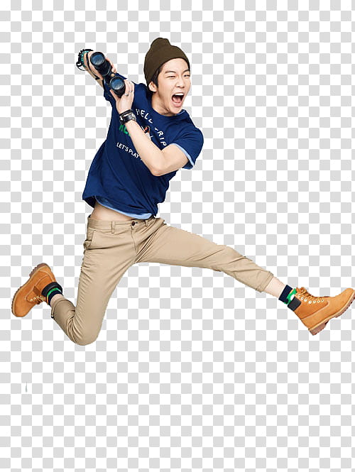 man jumping on focus transparent background PNG clipart
