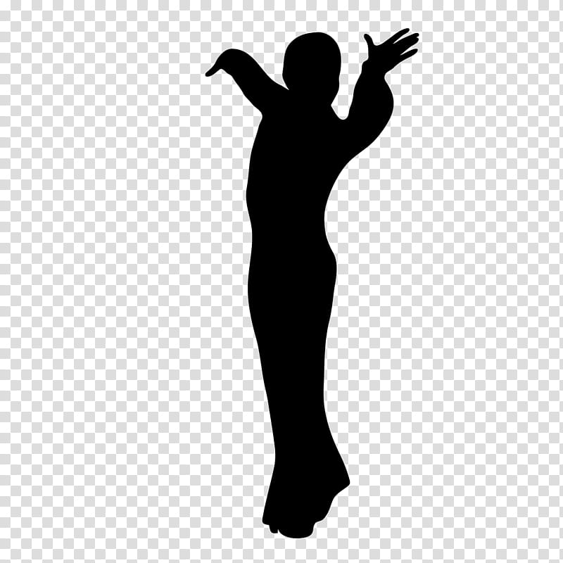 silhouette standing arm gesture sleeve, Happy transparent background PNG clipart