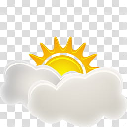 Beautiful Weather Icon Set, Sunny Interval transparent background PNG clipart