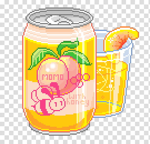 Japanese Food Pixel, juice can illustration transparent background PNG clipart