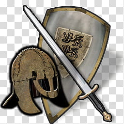 Sword Shield and Helm, sword, shield, and helm illustration transparent background PNG clipart