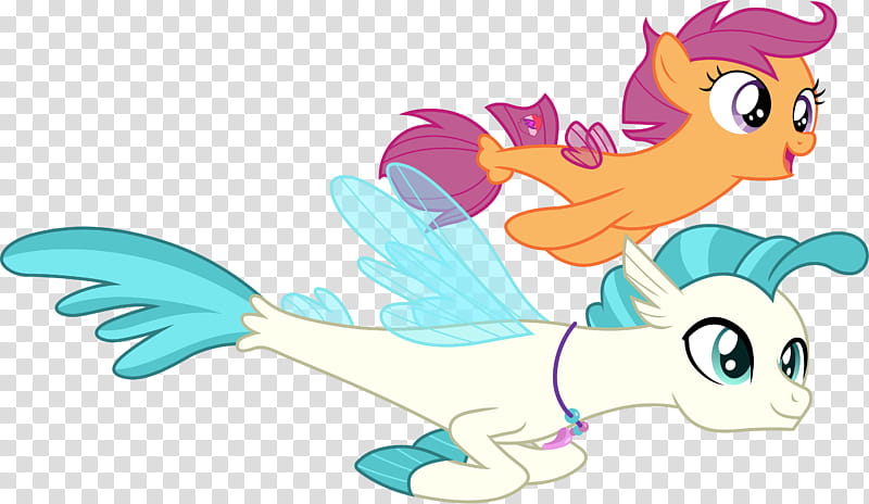 Scootaloo and Terramar, My Little Pony characters transparent background PNG clipart